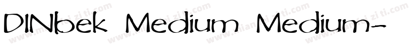 DINbek Medium Medium字体转换